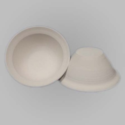 Top and bottom view of bisqueware mini bowls 140 x 140 x 55mm 