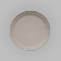 Top view of a bisqueware platter with diameter 360mm and height 30mm