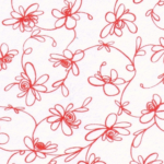 Tissue Transfer - Scribble Flowers (Red)