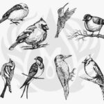 SILK SCREEN SMALL BIRDS