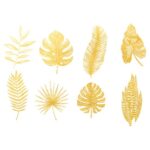 DECAL GOLD LUSTER LEAF 1