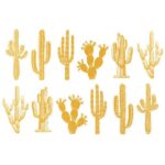DECAL GOLD LUSTER CACTUS