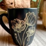 DECAL GOLD LUSTER POPPIES